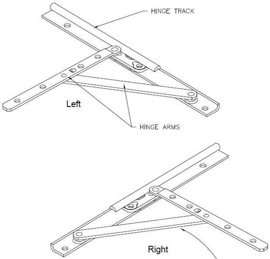 Picture of Caradco Casement Hinge Set CC105