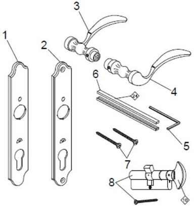 Picture of Pozzi Swing Door Handle Set PH101