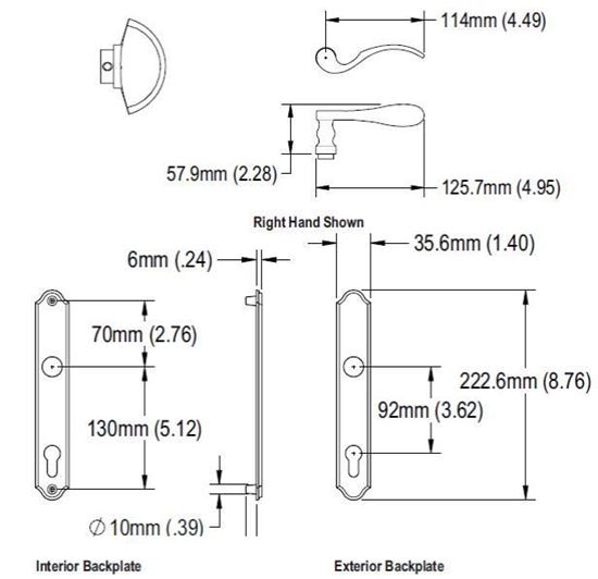 Picture of Norco Swing Door Handle Set NH101