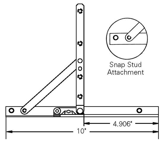 Picture of Caradco Awning  Adjustable Hinge and 10" Track Set CA105