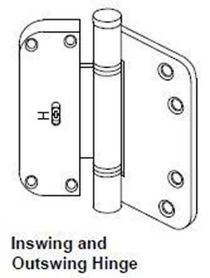 Picture of Weather Shield Swing Door Adjustable (Horizontal) Hinge WH107